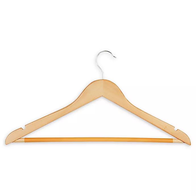 Honey-Can-Do® Wood Suit Hangers in Maple (Set of 10) | Bed Bath & Beyond | Bed Bath & Beyond