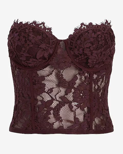 Allover Lace Strapless Corset Tube Top | Express