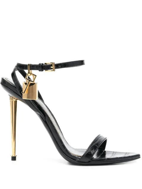 padlock-detail 120mm sandals | Farfetch Global