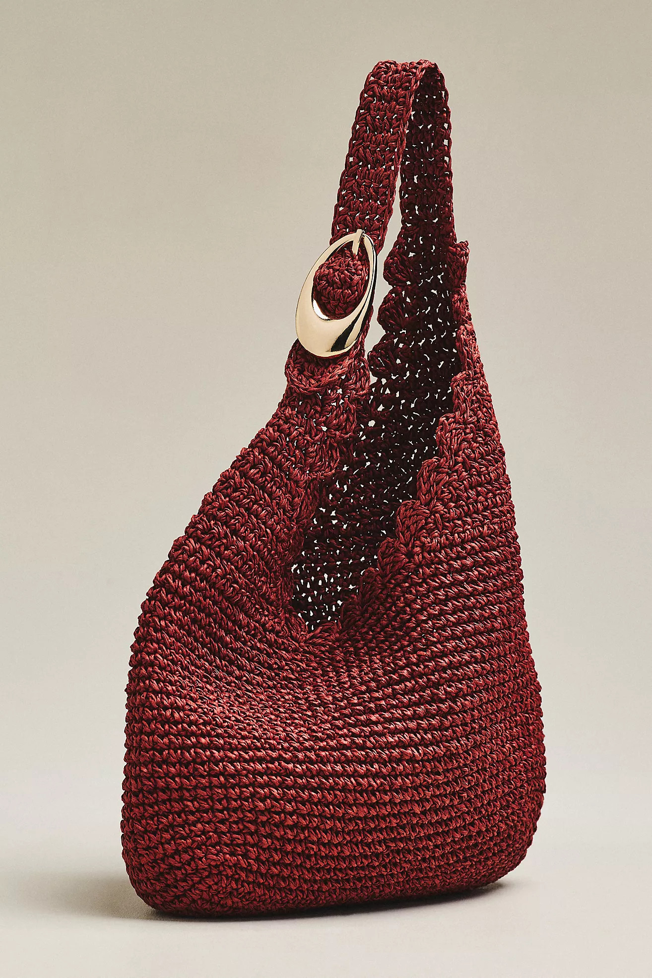 Raffia Slouchy Buckle Bag | Anthropologie (US)