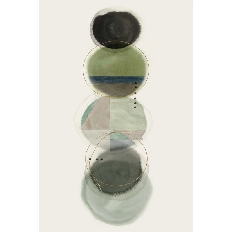 Stacked Circles I by Hazel J - Wrapped Canvas Print | Wayfair North America