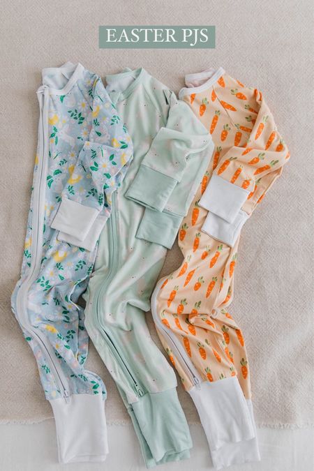 Easter pajamas for baby & kids! Available in zippered rompers & 2 piece sets // Easter, baby, kids // 

#LTKfindsunder50 #LTKkids #LTKbaby