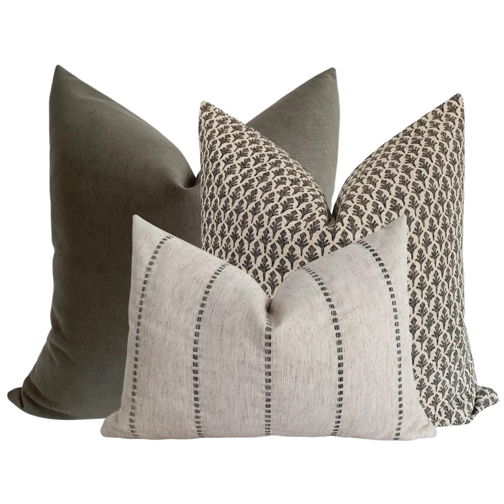 Gray Aesthetic Pillow Cover Set | Hackner Home (US)