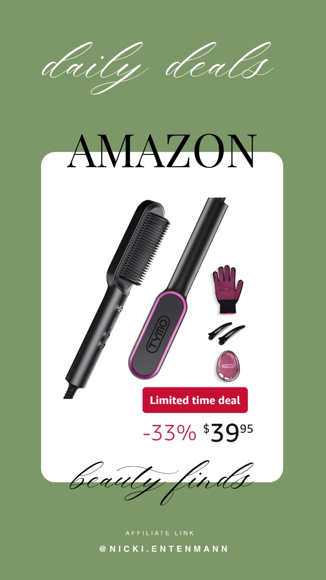 Smooth styling meets smart tech with the TYMO Ring Hair Straightener Comb. Five heat settings, 20‑second fast heating, and dual voltage make sleek hair effortless anywhere ✨🔥💇‍♀️

#TYMORing #hairstraightener #straighteningbrush #hairstylingtools #beautyessentials #haircare #stylingbrush #fastheating #dualvoltage #sleekhair 

 #LTKgrwm #LTKselfcare #LTKBeauty