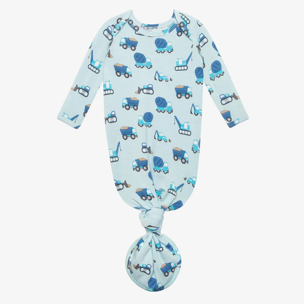Construction Cars Knotted Gown | Posh Peanut