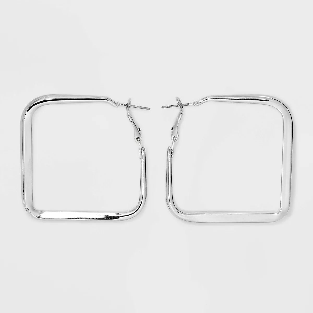 Square Hoop Earrings - Universal Thread™ Silver | Target