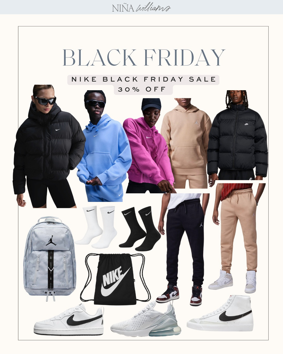 Nike Black Friday - 30% off  

 

#LTKCyberWeek #LTKGiftGuide #LTKSaleAlert