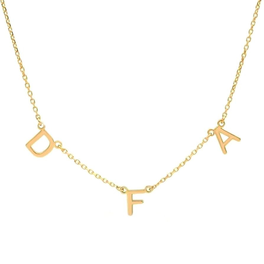 Dainty Initial Letter 14k Solid Gold Custom Letter Necklace, Minimal Letters Necklace, Gold Perso... | Amazon (US)