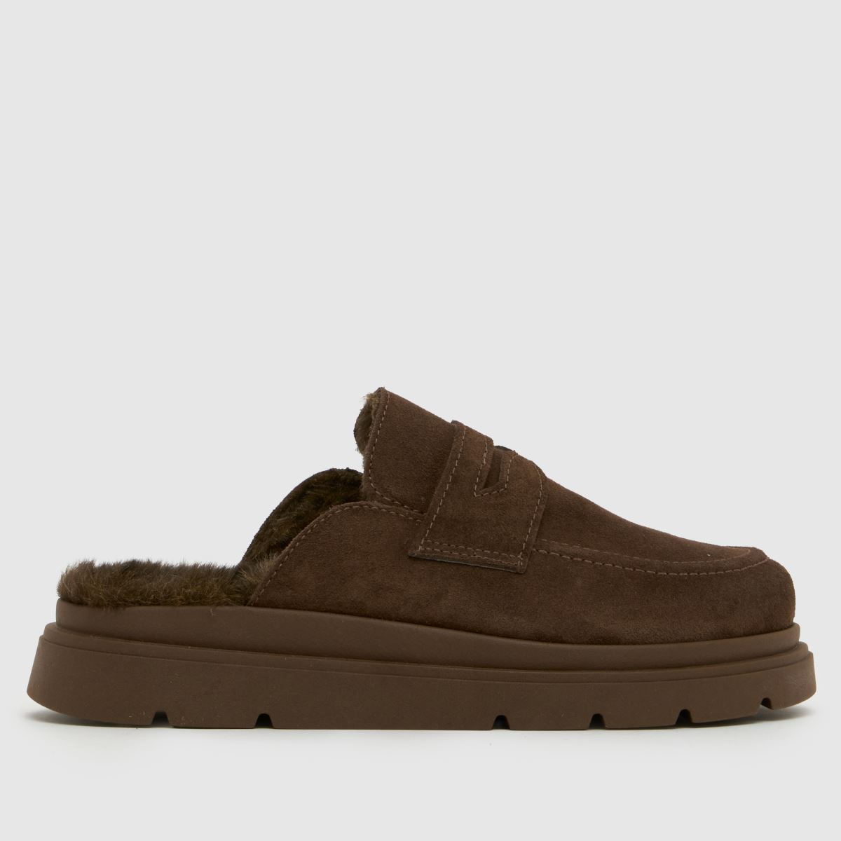 Womens Brown schuh Tamsin Loafer Mule Flat Shoes | schuh | Schuh