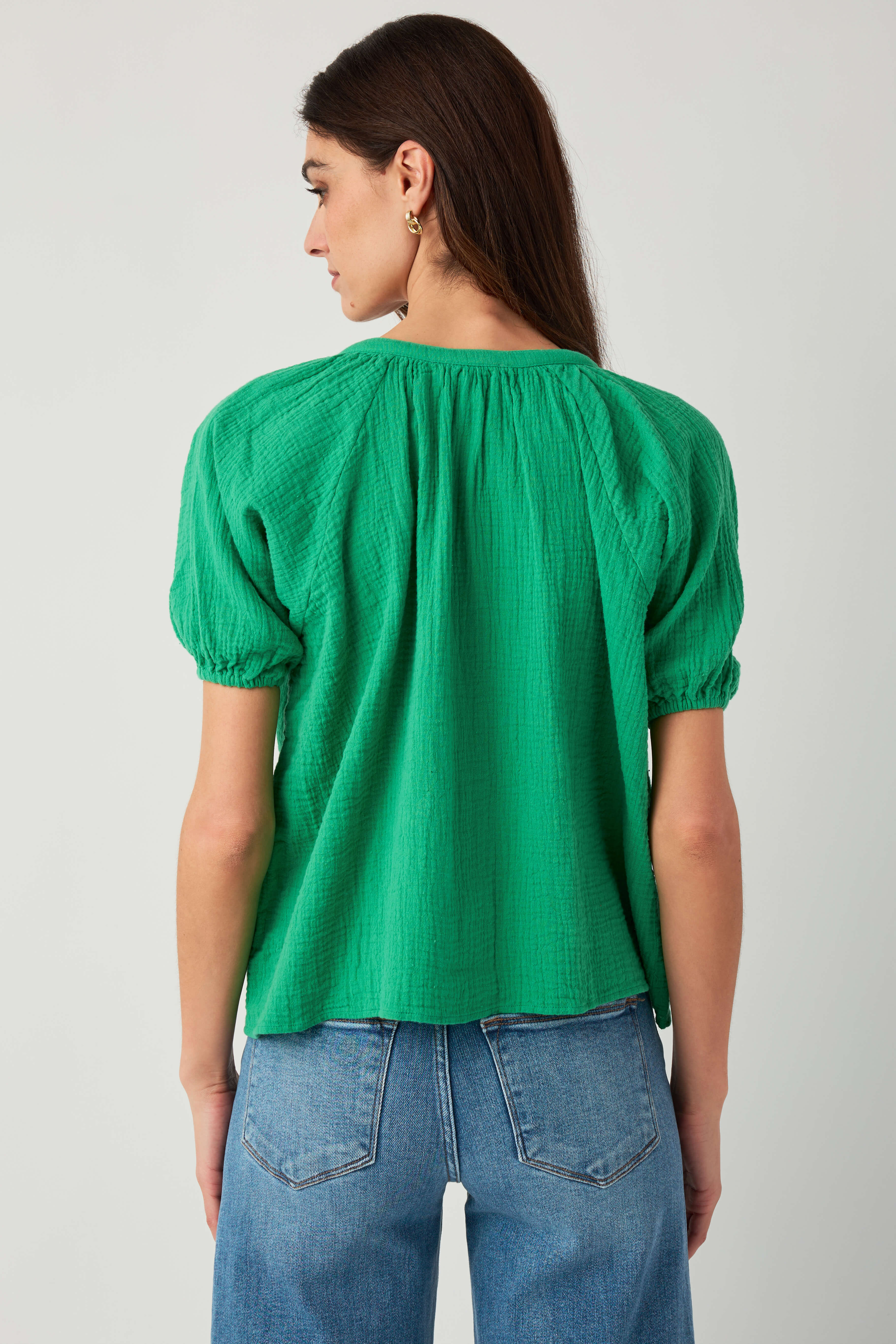 Elan Gauze Button Up Top | Social Threads