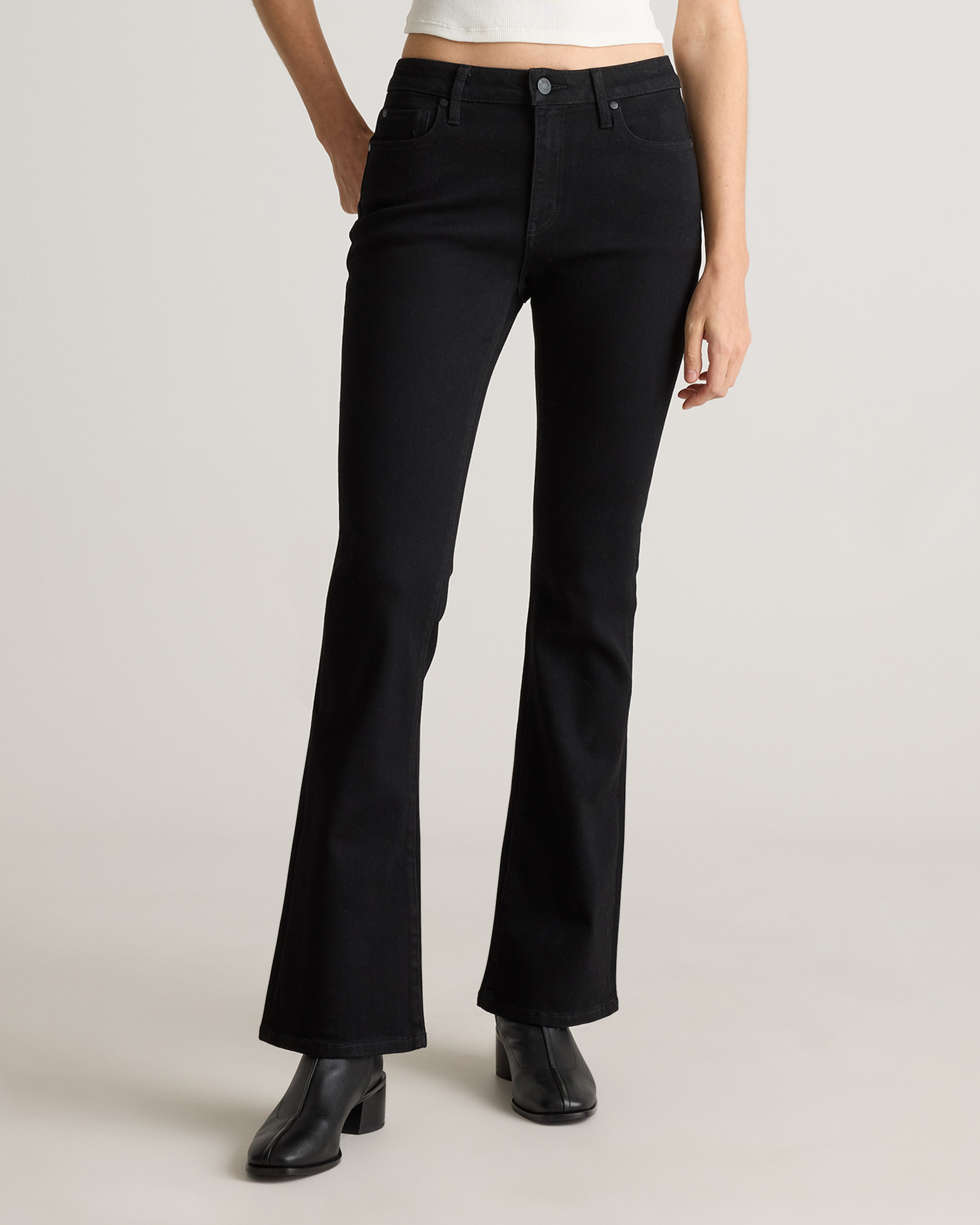 Stretch Mid Rise Flare Jeans | Quince