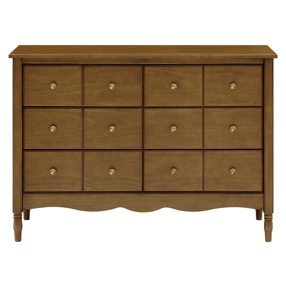 Namesake Liberty Modern Natural Walnut Pine Wood 6 Drawer Assembled Dresser | Kathy Kuo Home