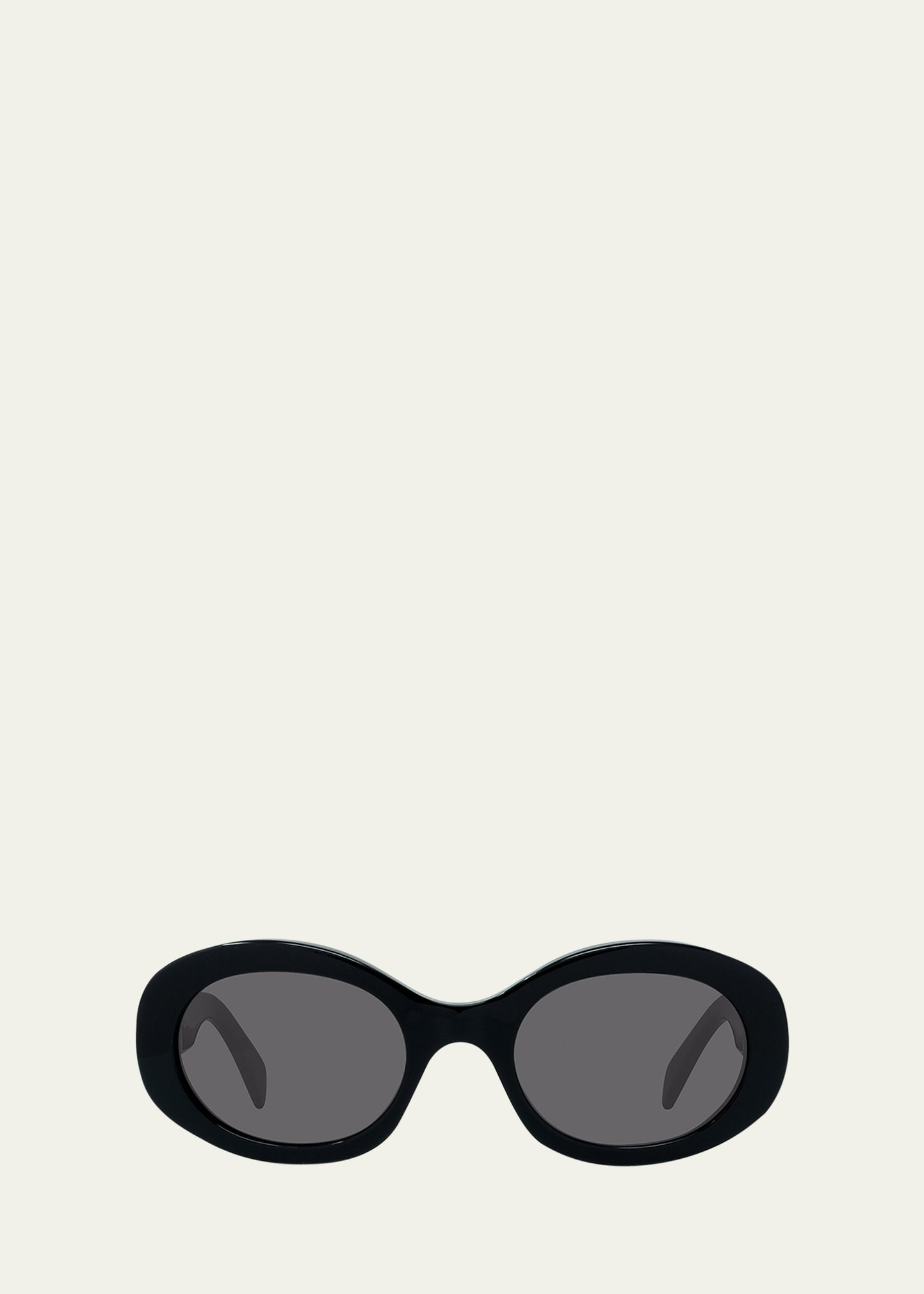 Triomphe Logo Oval Acetate Sunglasses | Bergdorf Goodman