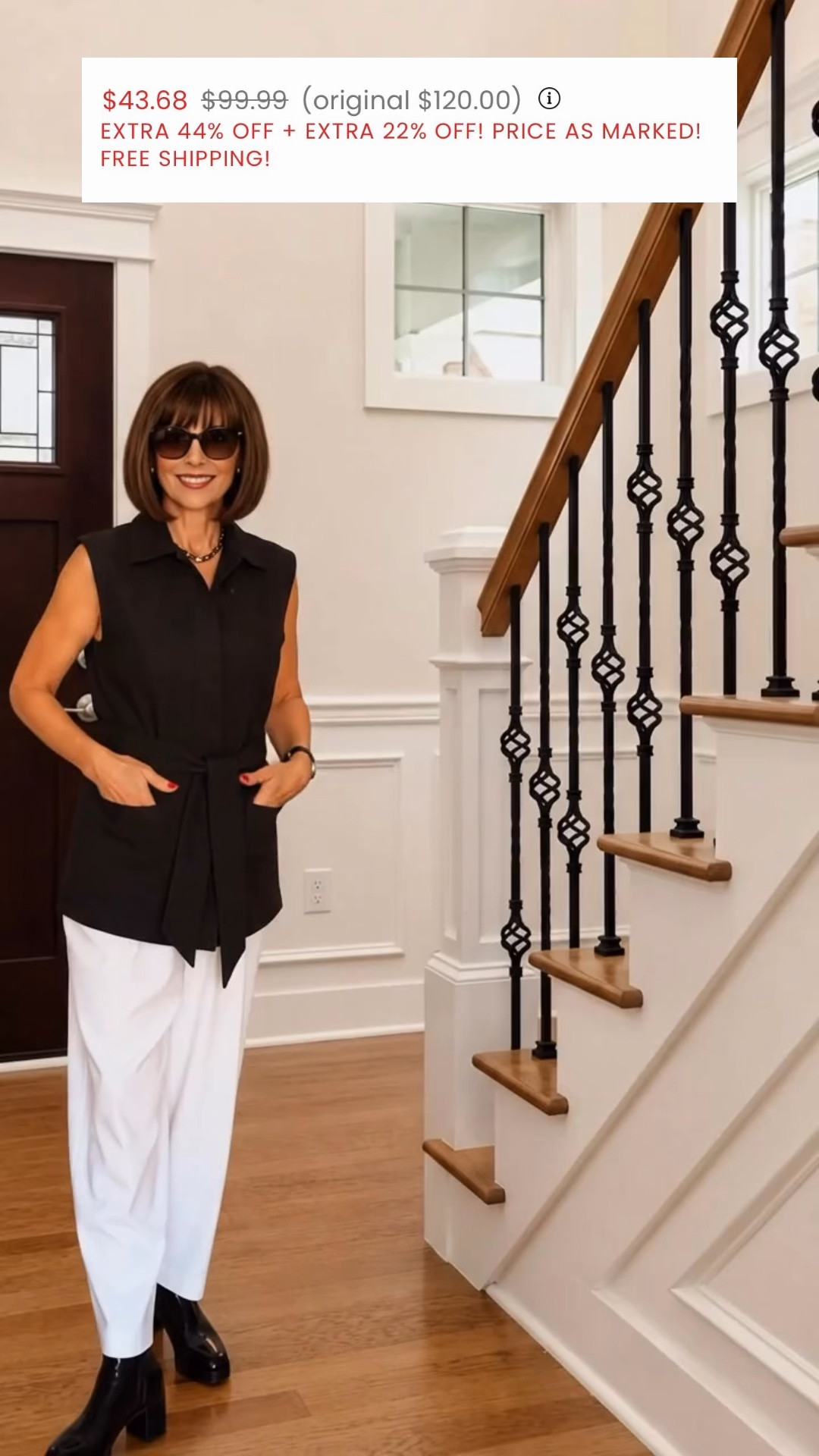 Funnel Neck Vest on SALE for 44% OFF + an additional 22% OFF ‼️ Enjoy FREE Shipping on ALL Orders!!  Comes with a detachable Belt !!! Wearing size Petite XS 
Add a blouse to transition to Fall .
Go from the Office to Dinner out 🛍️ 
Office Outfit- WorkWear - Travel- Vacation

#LTKWorkwear #LTKSaleAlert 
#LTKgrwm #LTKootd #LTKTravel

https://liketk.it/6moKo