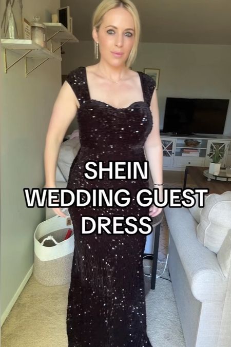 Shein wedding guest dress, wearing xl 

#LTKVideo #LTKWedding #LTKMidsize
