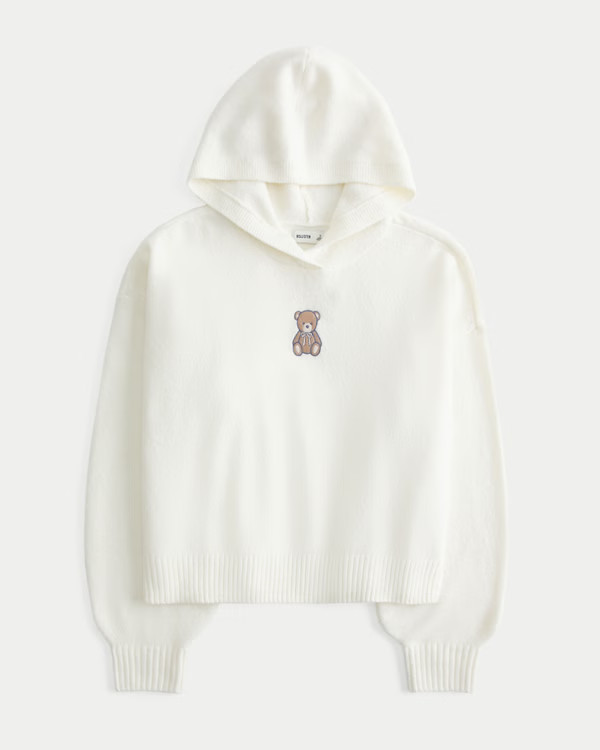 Hollister Comfy Cloud Teddy Bear Graphic Sweater Hoodie | Hollister (US)