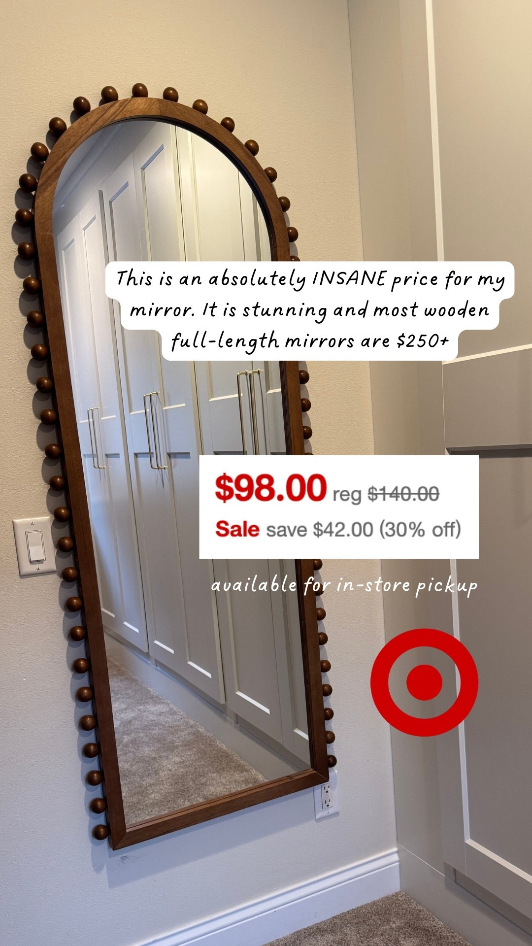 My wooden full-length mirror 🚨🔥**