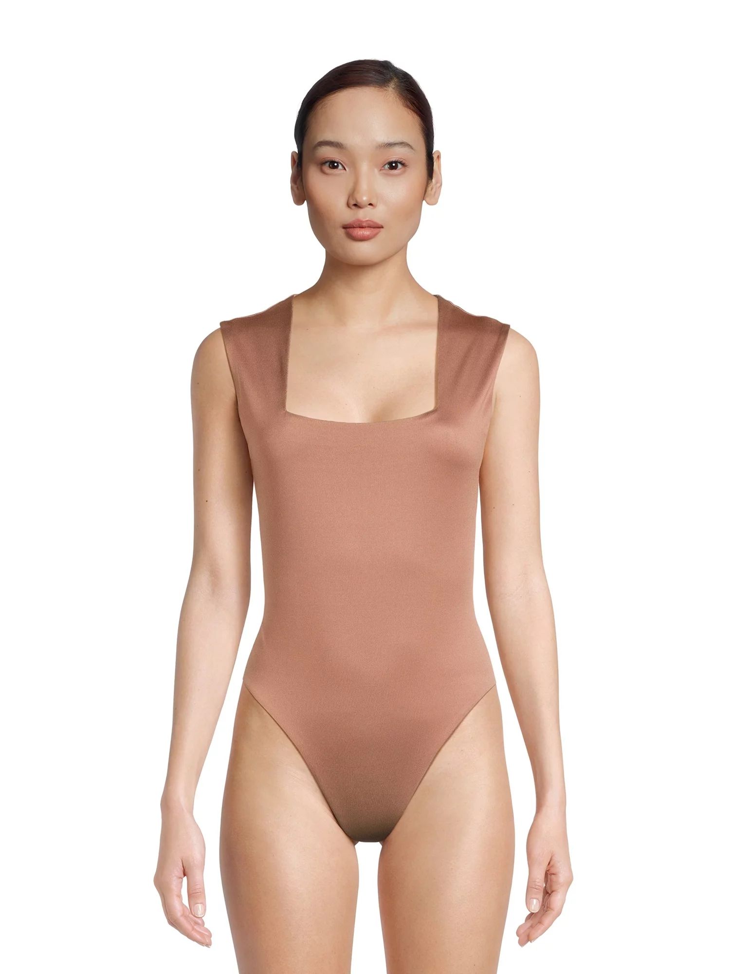 Madden NYC Women's Sleeveless Square Neck Bodysuit, Sizes XS-XXXL | Walmart (US)
