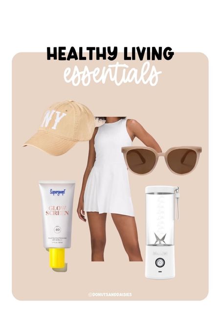 I love this personal blender perfect for on the go! Cute Target hat and Supergoop sunscreen are perfect for a day outside. And I love this Lululemon tennis dress  and Amazon sunglasses! 

#LTKFind #LTKSeasonal #LTKstyletip