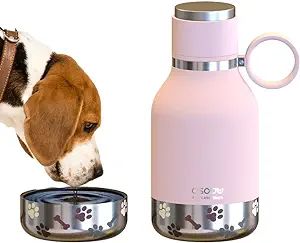 Asobu Dog Bowl Attached to Stainless Steel Insulated Travel Bottle for Human 33 Ounce with Detach... | Amazon (US)