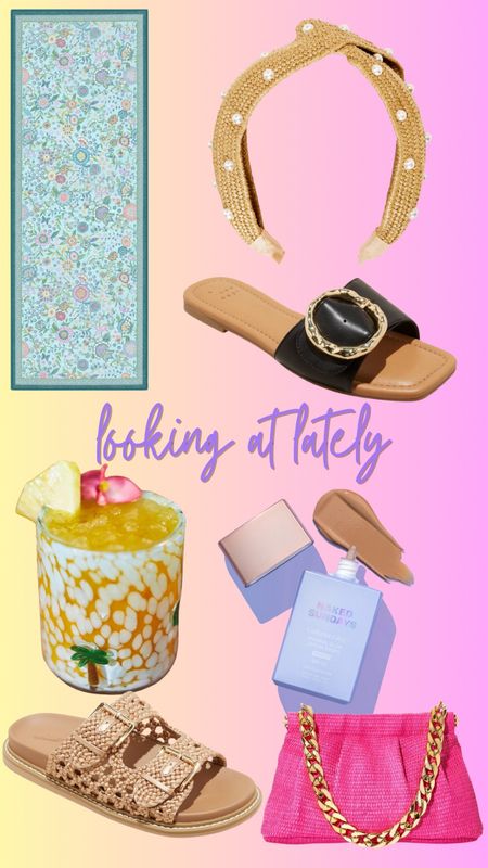 some things I’ve been looking at and adding to my wish list lately - a washable runner for my kitchen to add floor protection and a pop of color, a headband for summer, sandals that are chic and cute, some fun drink glasses, a cute clutch, and the bronze version of my spf drops that I’ve been loving (and have in pearl and illuminating) 

#LTKFindsUnder50 #LTKBeauty #LTKSeasonal