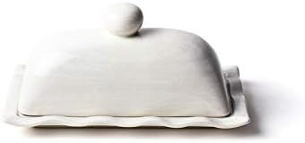 Coton Colors Signature White Ruffle Butter Dish | Amazon (US)