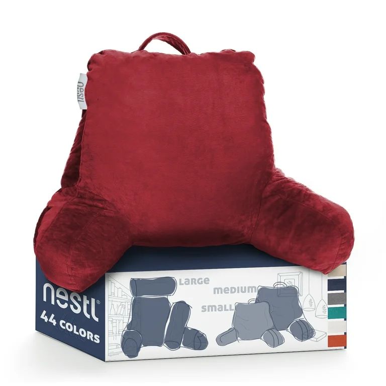 Nestl Backrest Reading Pillow, Bed Rest Pillow with Arms for Sitting In Bed, Shredded Memory Foam... | Walmart (US)