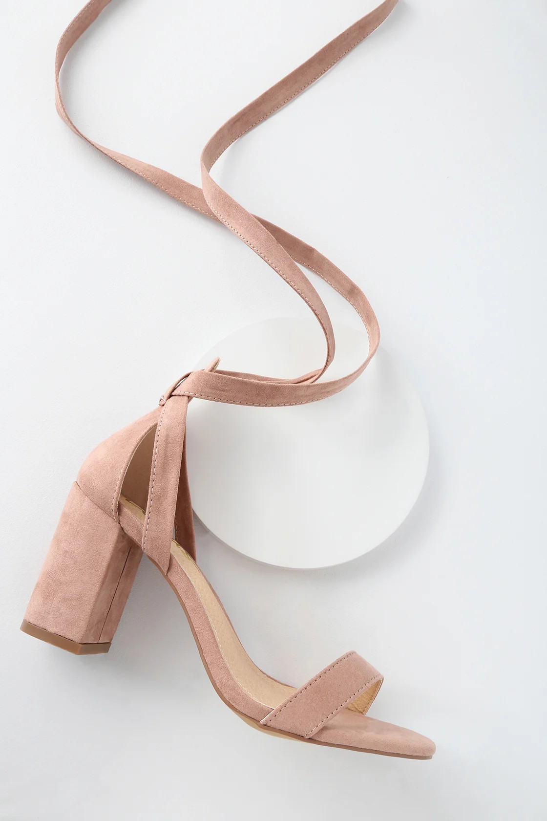 Airis Mauve Suede Lace-Up Heels | Lulus