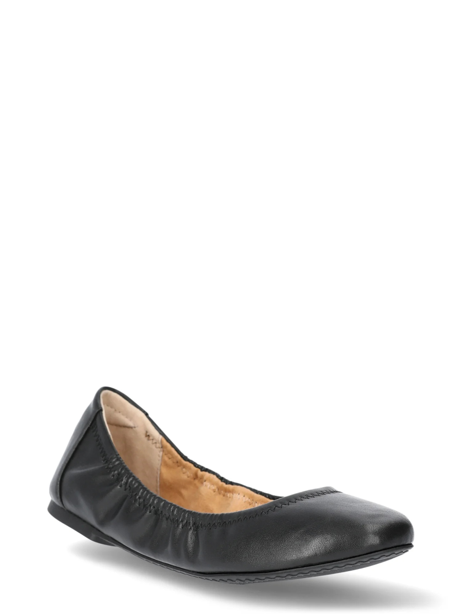 Time and Tru Women's Scrunch Ballet Flats, Wide Width Available - Walmart.com | Walmart (US)