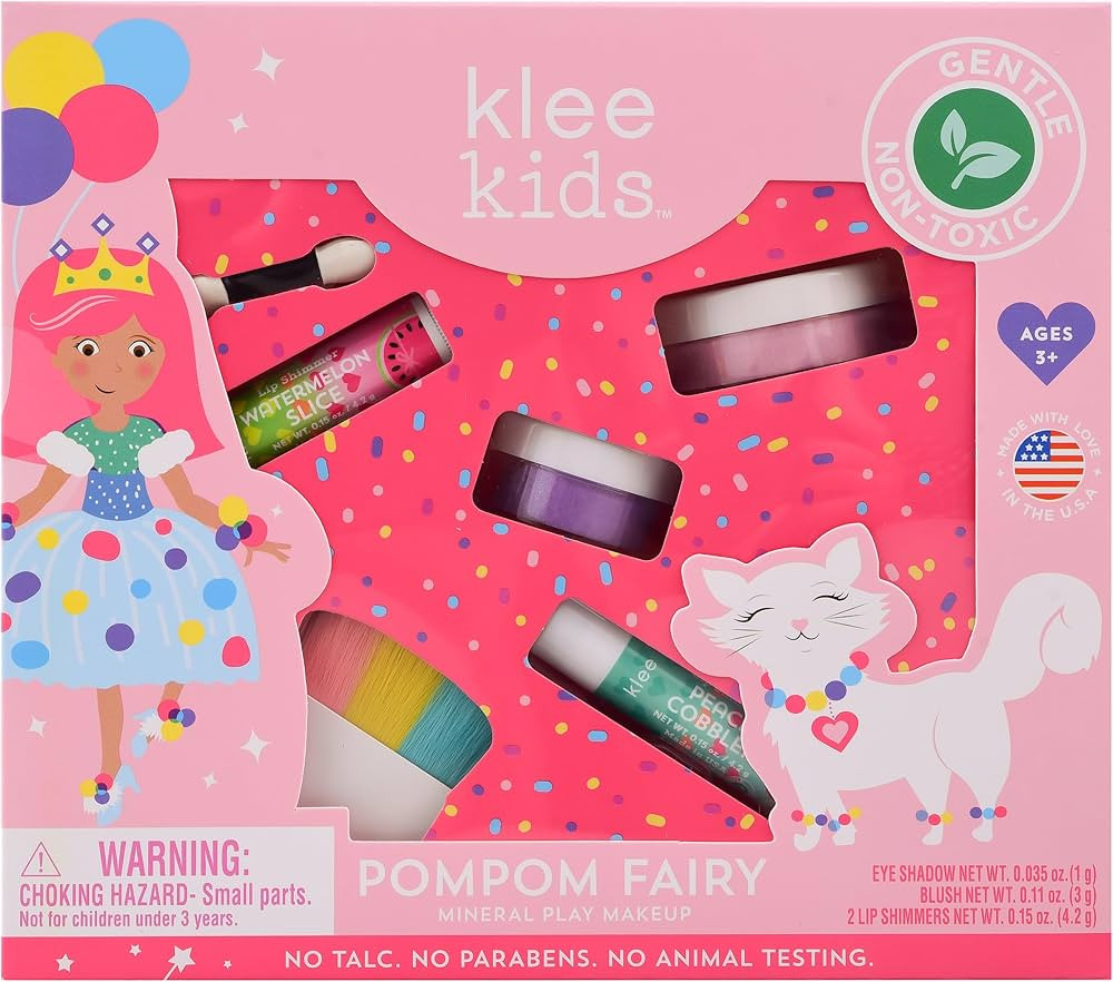 Luna Star Klee Kids Play Makeup Kit. Gentle and Non-Toxic. Kid-Friendly. Made in USA. (Pom Pom Fa... | Amazon (US)