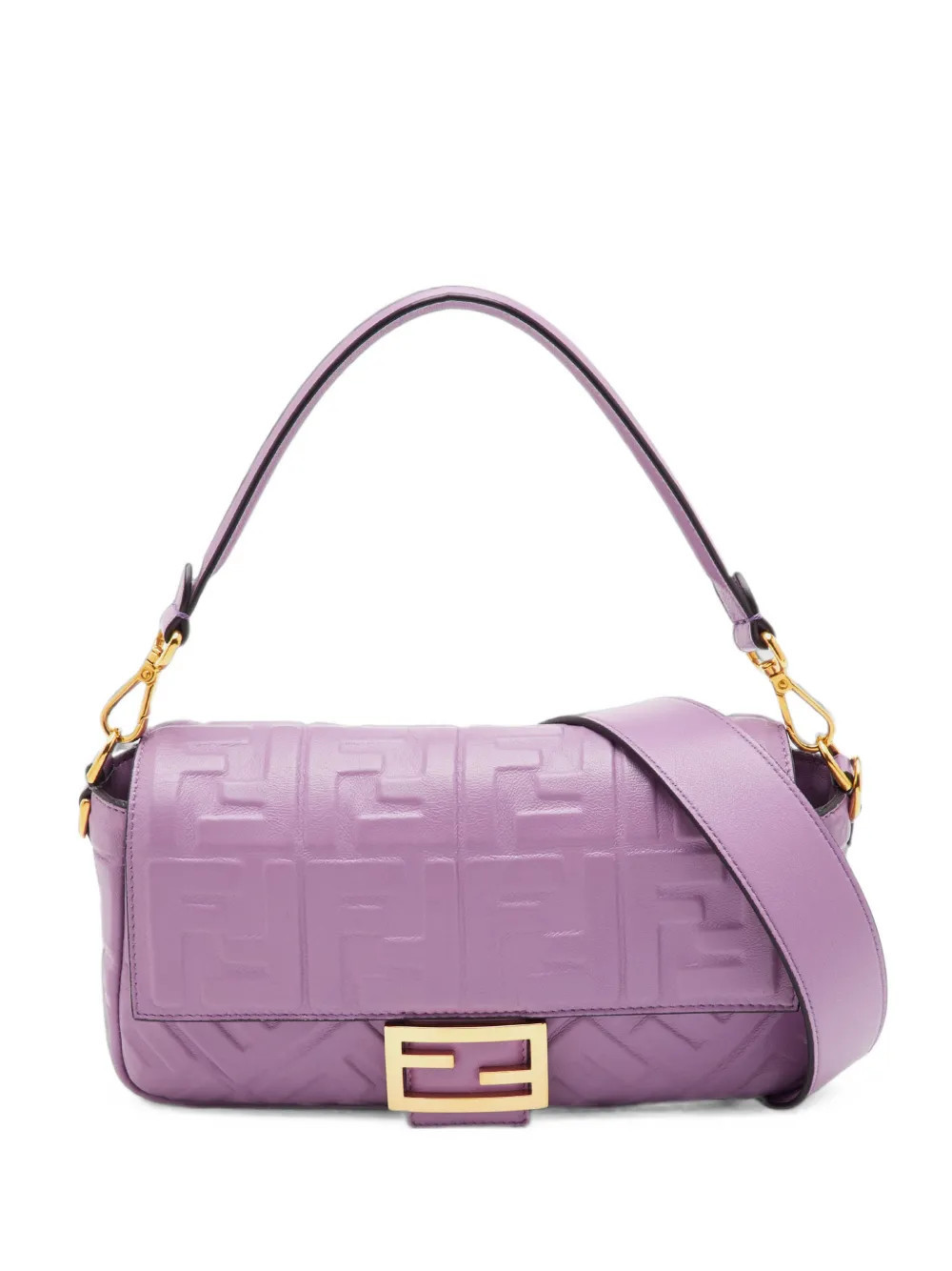 Fendi Pre-Owned 2022 Baguette FF-embossed shoulder bag - Purple | Farfetch Global