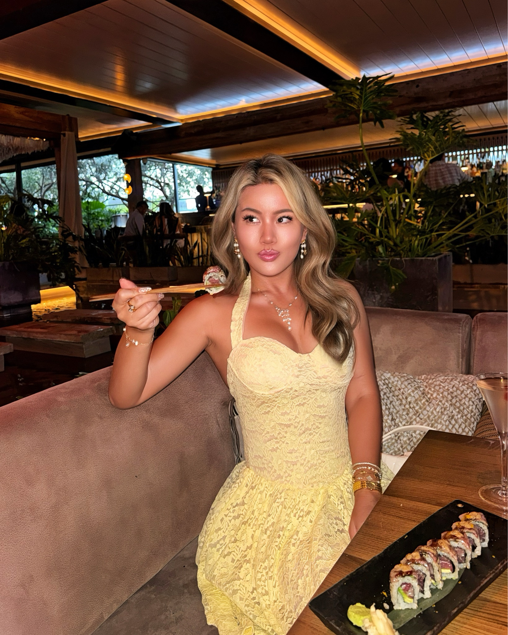 Date night in Miami 
.
.
.
.
.
 Yellow dress, date dress, lace dress, hello molly

#LTKgrwm #LTKootd #LTKTravel