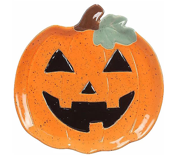 Young's Ceramic Pumpkin Plate | QVC