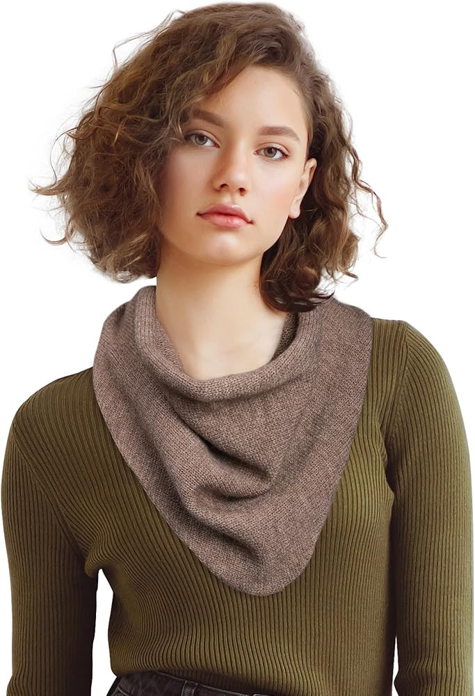 Molans Women Winter Knit Neck Scarf - Warm Crochet Neck Scarf Triangle Neck Scarf For Women Girls | Amazon (US)