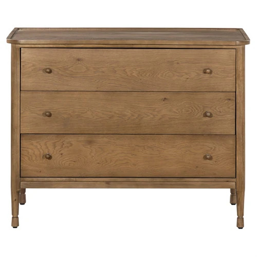 Franny Saddle Brown Oak Chest | Kathy Kuo Home