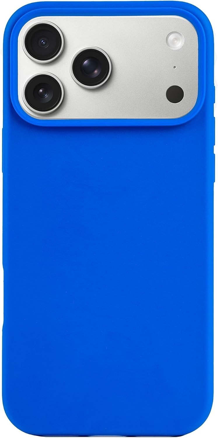 for iPhone 18/17 Pro Max Ultra Slim Fit Plastic Case, Non Silicone, Minimalist Matte Soft Gel Rubbery Shockproof Phone Cover, for Apple 6.9" Screen, Bright Royal Cobalt - Blue | Amazon (US)