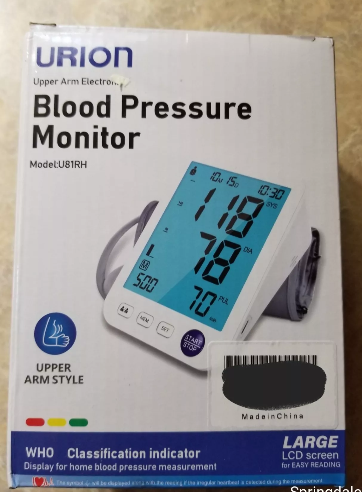 Omron Bronze Blood Pressure Monitor, Upper Arm Cuff, Digital Blood