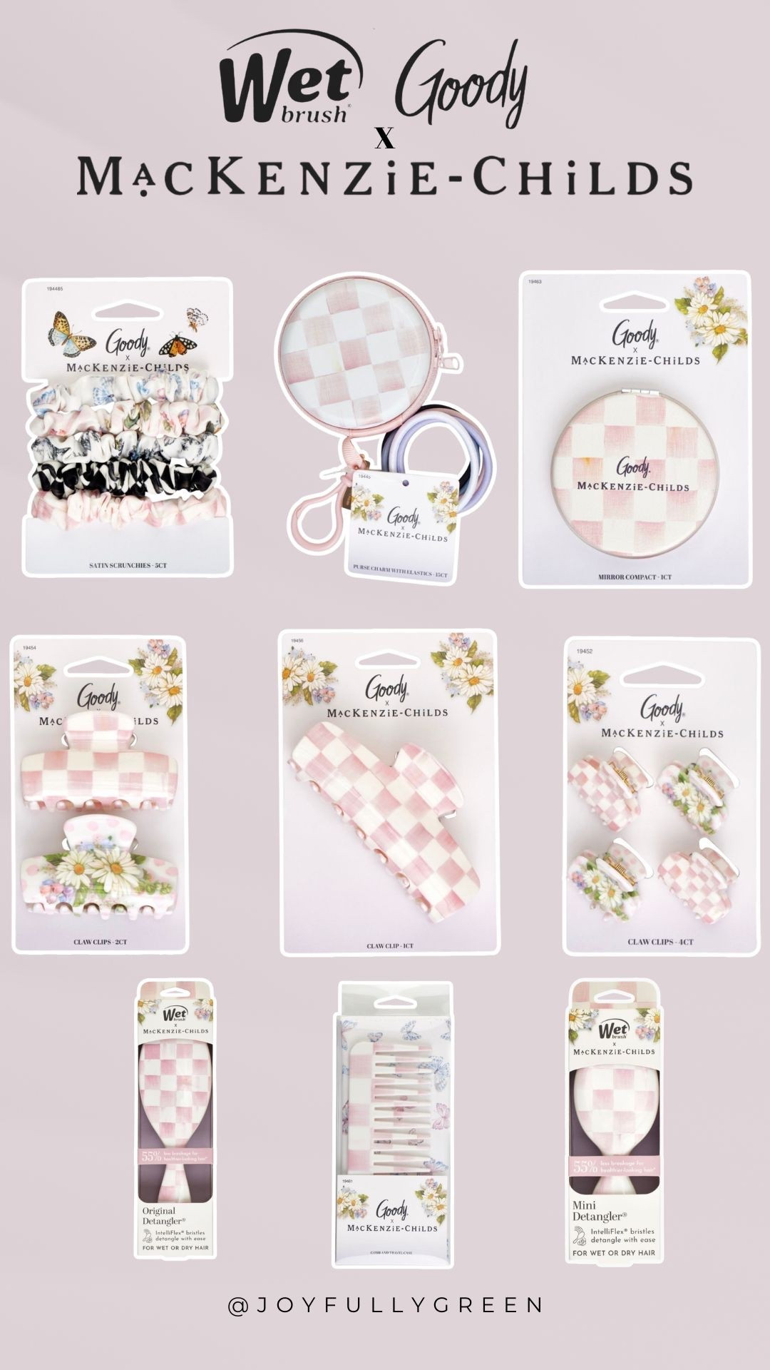 Wet brush + Goody x Mackenzie Childs // Target // hair accessories // claw clip // silk scrunchies // detangler // comb 