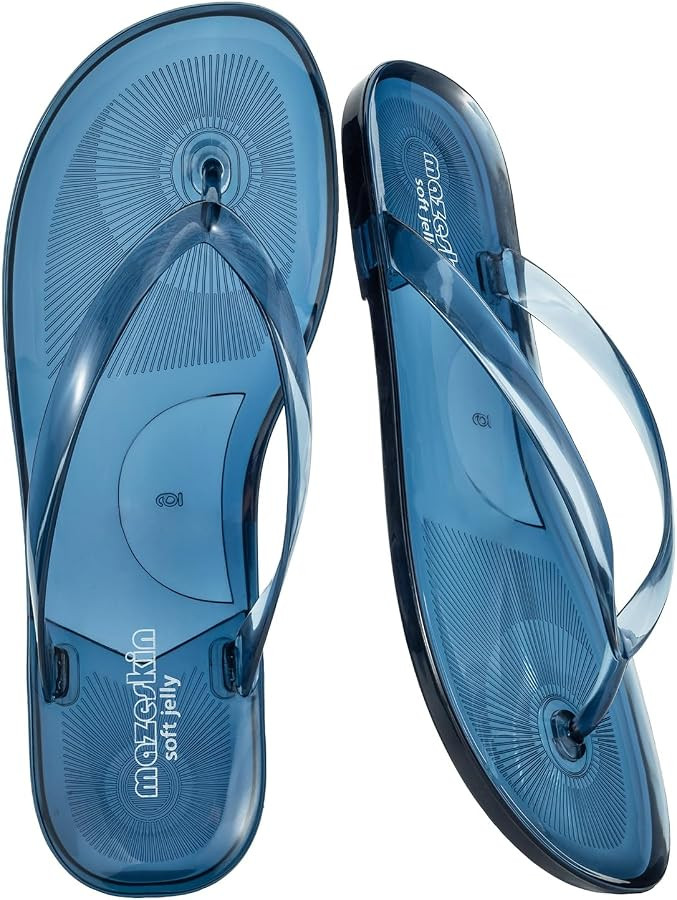 mazeskin Womens Jelly Flip Flops Soft Flexible Thong Sandals | Amazon (US)