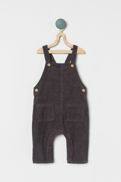 Corduroy Overalls - Dark beige - Kids | H&M US | H&M (US + CA)