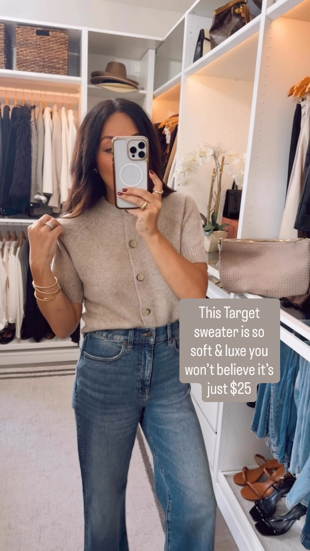 Target sweater so soft and luxe amazed at the price fits TTS wearing a small 
Jeans TTS 

#LTKOver40 #LTKStyleTip #LTKFindsUnder50