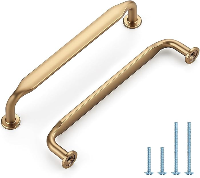 10 Pack 5 Inch Champagne Bronze Cabinet Handles Solid Zinc Alloy Pulls for Kitchen, Bathroom, Dre... | Amazon (US)