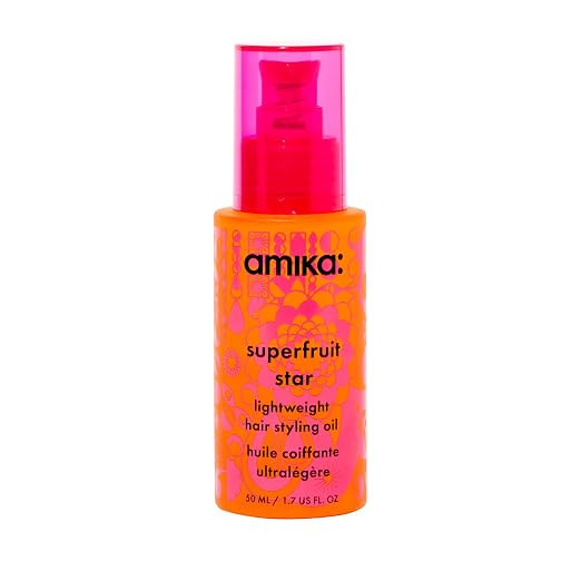 amika superfruit star lightweight hair styling + heat defense oil | heat protection, strengthen +... | Amazon (US)