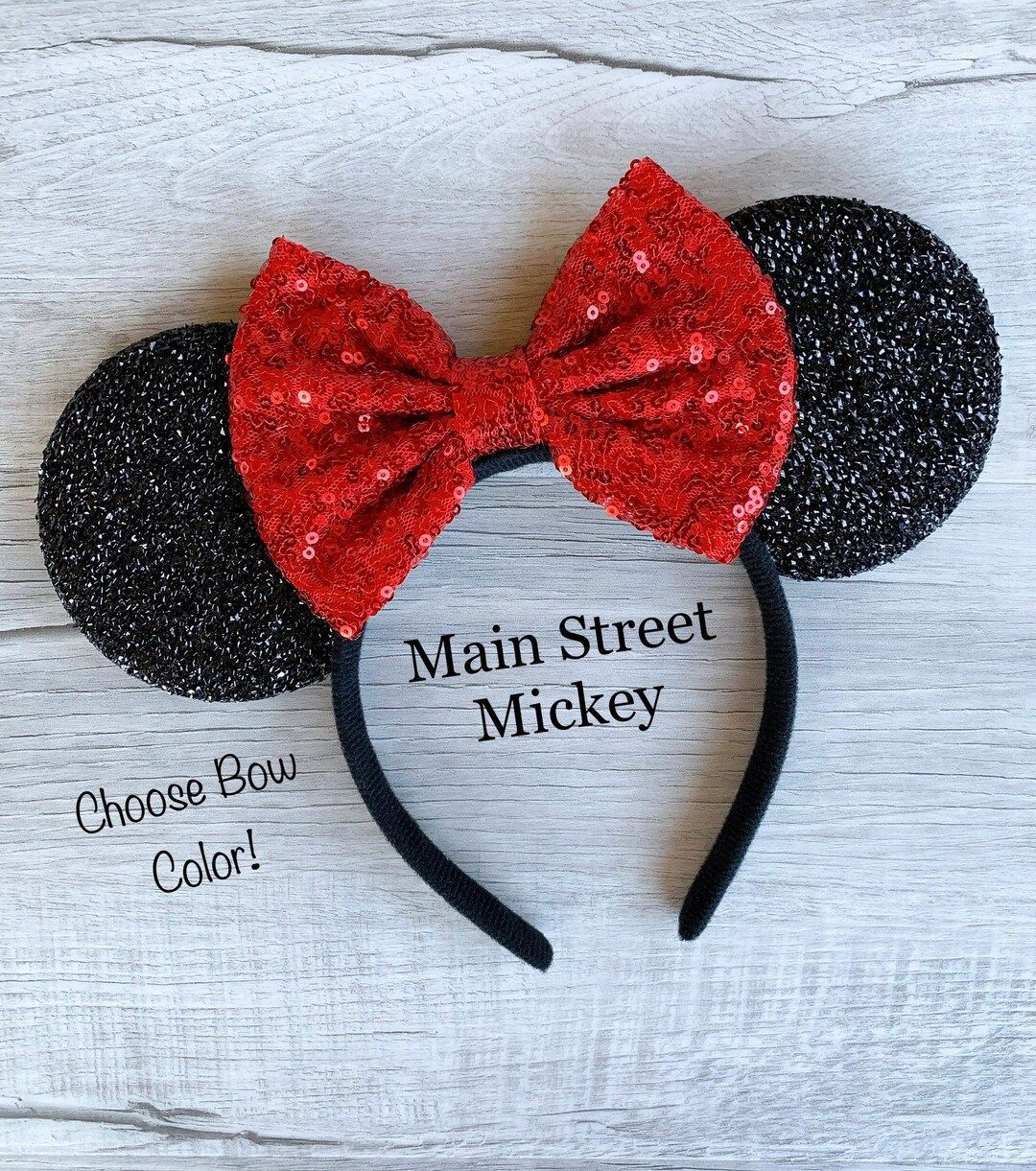 Minnie Mouse Ears, Disney Ears For Adults and Kids, White Minnie Mouse Ears, Red Minnie Ears, Dis... | Etsy (US)