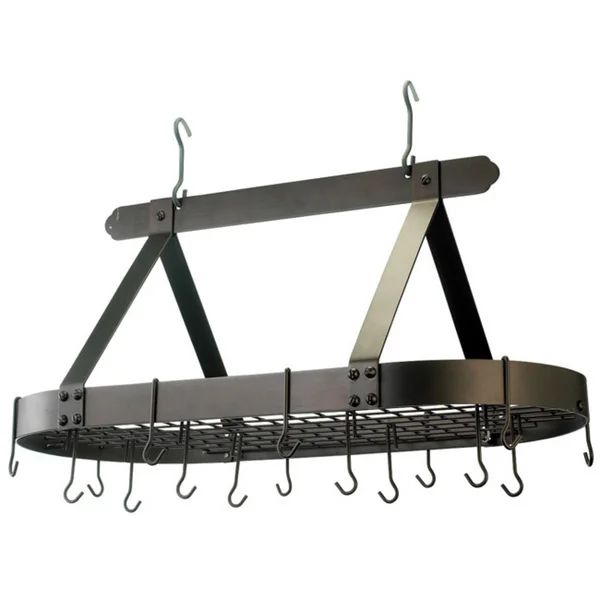 Old Dutch Oval Hanging Pot Rack with Grid & 16 Hooks | Bed Bath & Beyond
