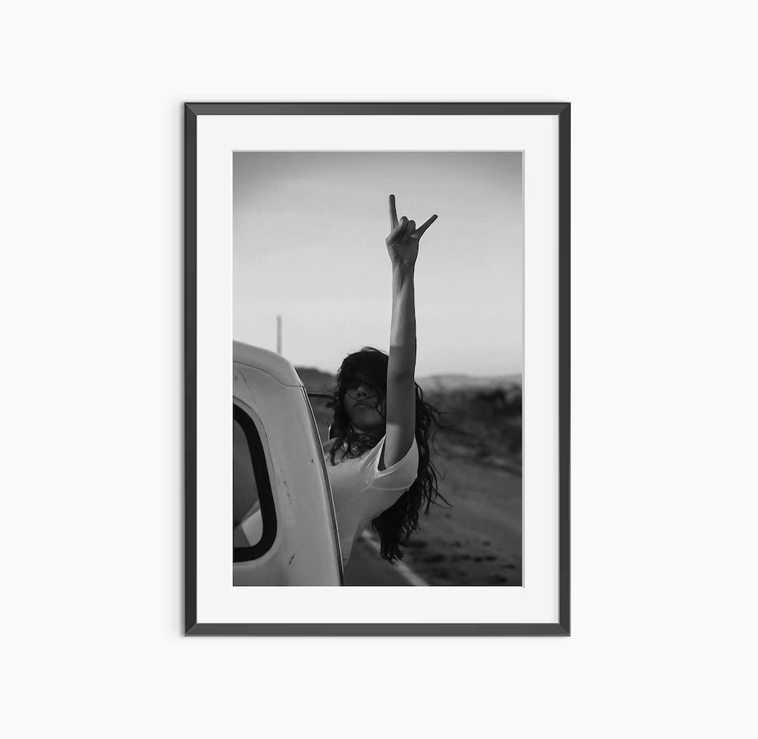 Rock N Roll Prints, Photography Prints, Indie Room Decor, YOLO, Trendy Wall Art, Black and White ... | Etsy (US)
