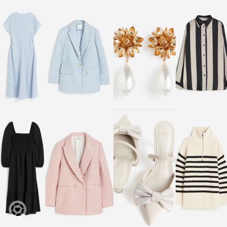 h& m new arrivals  
Blue
Black
White
Pink
Blazer
Fall
Sweater striped
Pearl earrings
Bow heels
Sling back
Affordable 
Work
Church
Occasion 
Wear
Button down
Outfit 

#LTKworkwear #LTKFind #LTKunder50