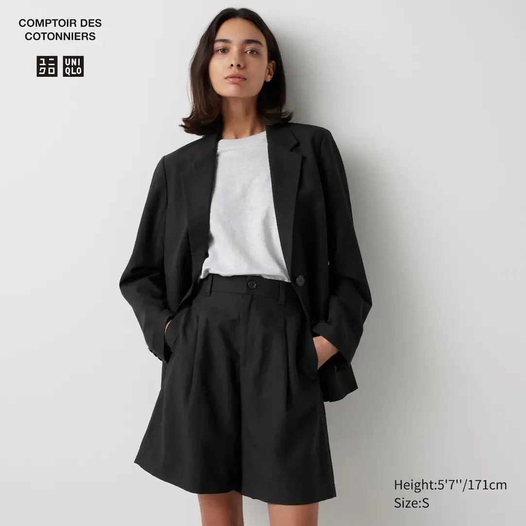 Linen Blend Pleated Shorts | UNIQLO (UK)