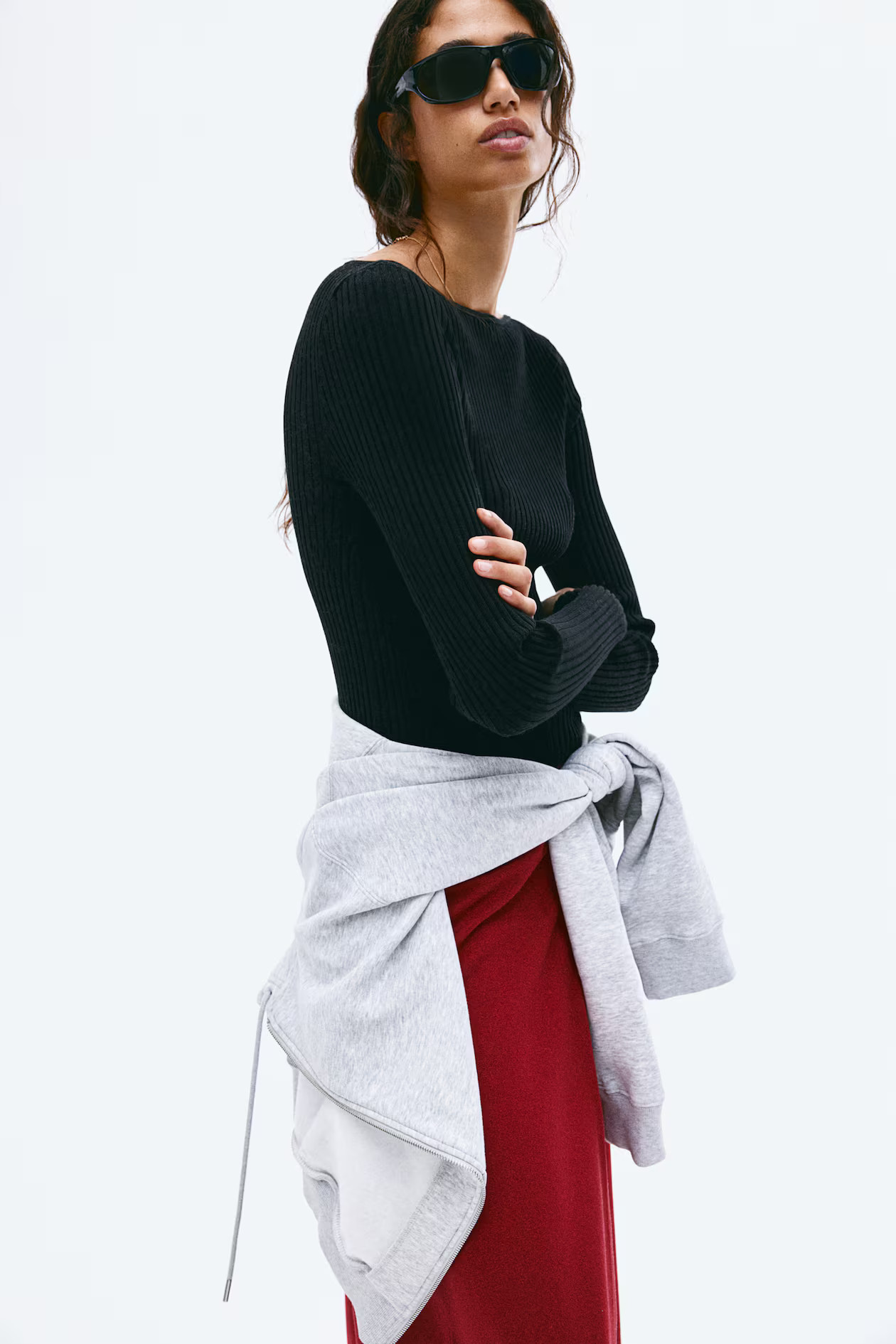 Rib-knit Boat-neck Top | H&M (US + CA)