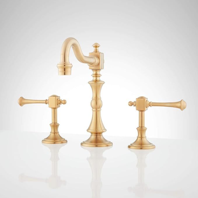 Signature Hardware 924484 Vintage Widespread Bathroom Faucet with Lever Handles and Pop-Up Drain ... | Amazon (US)